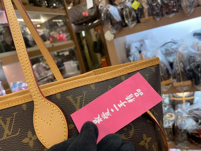 ☆最愛二手精品☆ LV Neverfull MM 中款原花金釦購物袋肩背包托特包 XG6996 M40995