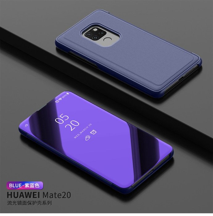 Huawei 華為MATE 20手機殼支架mate20pro鏡面皮套創意mate20X智能手機保護套潮