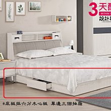 【設計私生活】蘿克斯6尺抽屜式床底-單邊三抽(免運費)200A