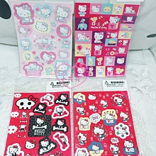 ♥小花花日本精品♥Hello kitty 凱蒂貓紅色白色藍色骷髏格子粉紅造型圖案貼紙下標隨機出(可許願)60040909