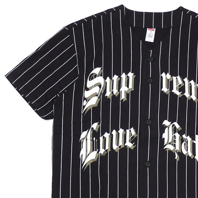 超搶手】全新正品2019 Supreme Love Hate Baseball Jersey 球衫棒球衣