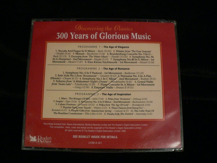 古玩軒~全新CD~300YEARS OF GLORIOUS MUSIC.PK274