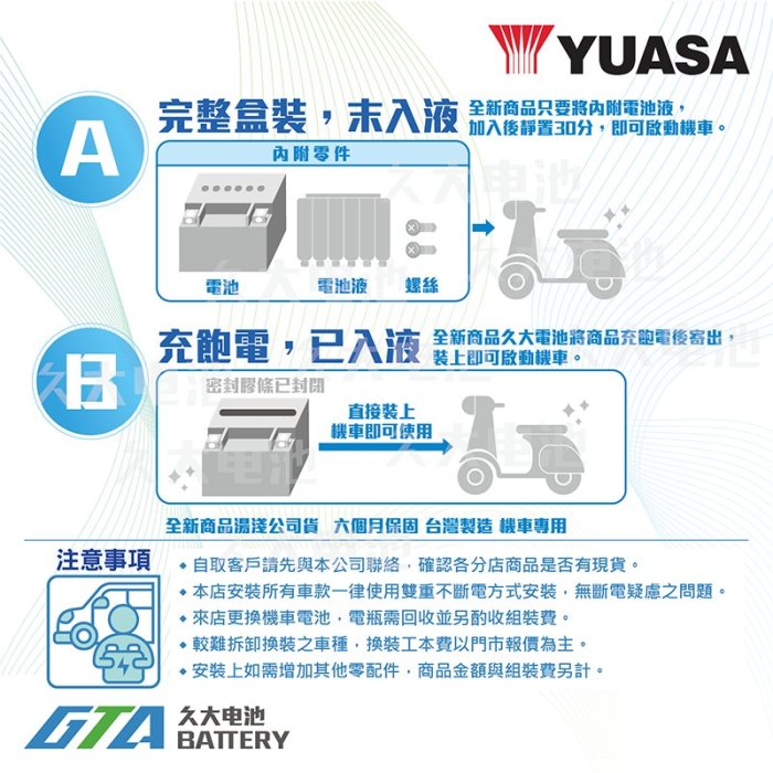 ✚久大電池❚ YUASA 湯淺 機車電瓶 7號薄型 機車電池 YT7B YT7B-BS = GT7B-BS GS 統力