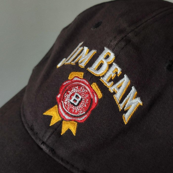 金賓刺繡logo標誌老帽 Jim Beam vintage baseball cap 棒球帽 鴨舌帽 bourbon whiskey 波本威士忌 滑板卡車帽子