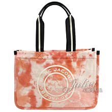 【茱麗葉精品】【全新商品】MARC JACOBS 馬克賈伯 專櫃商品 渲染圓標LOGO帆布肩背托特包.甜瓜橘 大 現貨