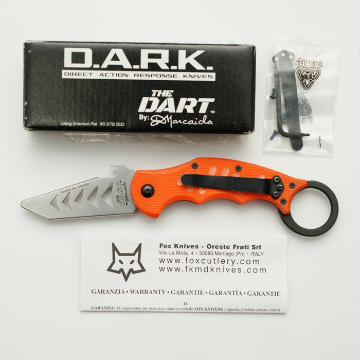 FOX KNIVES DART (FX-597 TK) 練習用虎爪刀 Karambit 折刀