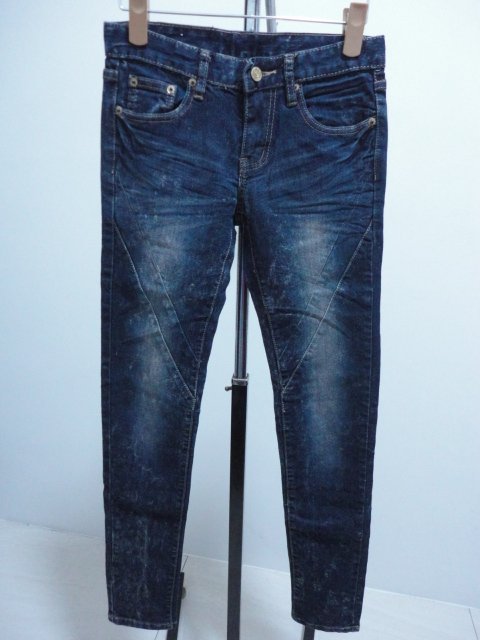 99元起標~TANKNEW JEANS~渲染設計彈性牛仔褲~SIZE:S