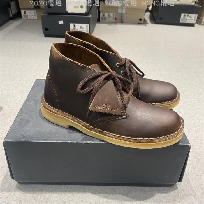 現貨-Clarks 女鞋秋Desert Boot 戶外沙漠靴工裝靴系帶女潮鞋簡約