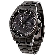 預購 CITIZEN BY1006-62E 星辰錶 手錶 41.5mm ATTESA 光電能 電波 月相  黑色面盤 黑色鈦金屬錶帶 男錶女錶