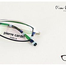 【My Eyes 瞳言瞳語】Pierre cardin 海軍藍小框複合光學眼鏡 特殊造型 百變俐落品 (8058)