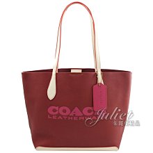 【茱麗葉精品】全新精品 COACH 專櫃商品 CE734 KIA 經典品牌LOGO肩背托特包.櫻桃紅 現貨