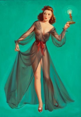 現代裝飾畫Gil Elvgren pin-up美國藝術性感女郎美女框(多款可選)