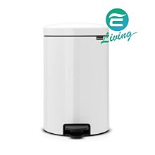 【易油網】BRABANTIA PEDAL BIN NEWICON 白色 時尚腳踏式垃圾桶 3L #112126