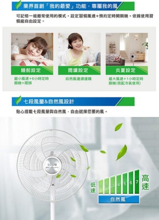 《B2C家電館》【ECO溫控～自動調風量↘直購價＄２６８０】【聲寶～16吋微電腦遙控DC節能扇】SK-FL16DR