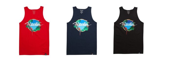 【HOMIEZ】2016 PRIMITIVE VAYCAY TANK TOP 渡假 鸚鵡 風景 背心 紅 黑 深藍