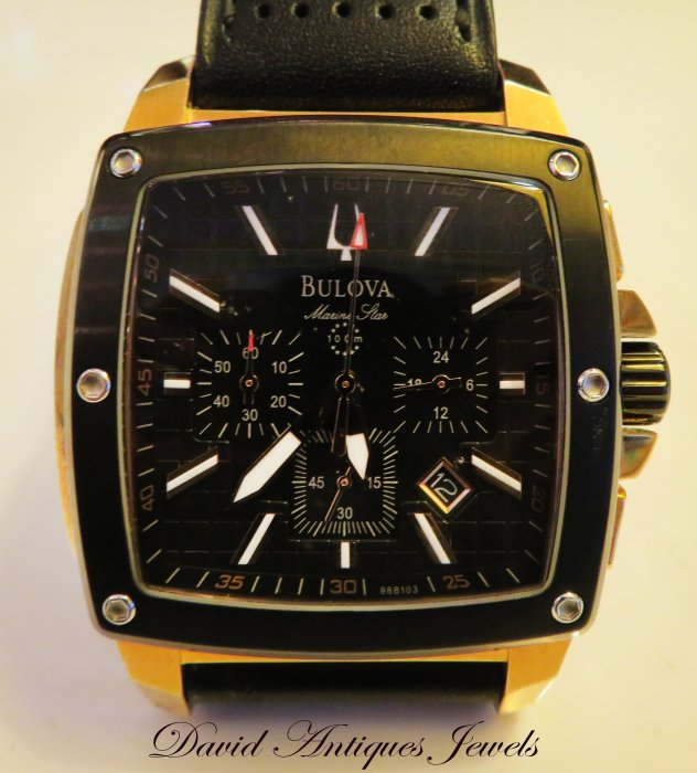 ((天堂鳥)) Bulova 寶路華Marine Star 系列98B103水晶震動男錶