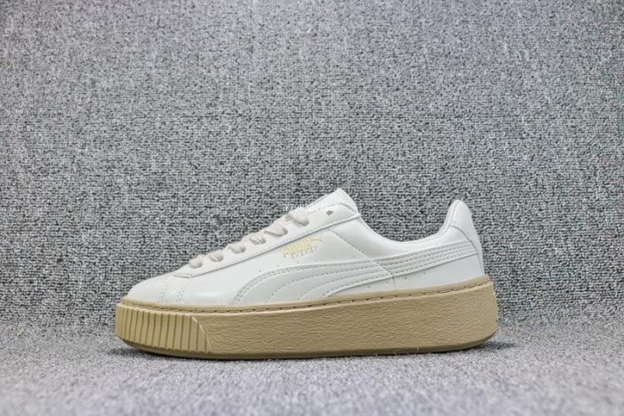 Puma Basket Platform 米白 漆皮 增高松糕 滑板鞋 女鞋 363314-05