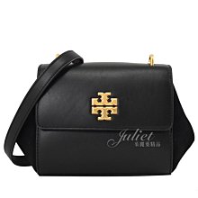 【茱麗葉精品】【全新商品】TORY BURCH 專櫃商品 89685 經典LOGO絨面拼接迷你斜背包.黑 現貨