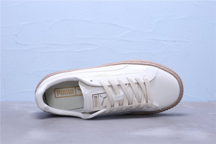 Puma Basket Platform Patent Wn's 米白 漆皮 休閒運動鞋 女鞋 363314-05