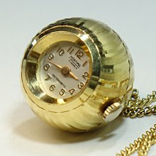 1960s / 法國 🇫🇷 MORTIMA 鍍金機械球型項鍊錶 / 庫存新錶【一元起標】