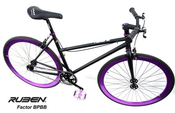 小哲居 RUBEN 魯班 女生專屬低跨點 FACTOR (FIXED GEAR)黑紫 客製組車 單速車 特技車 優惠中