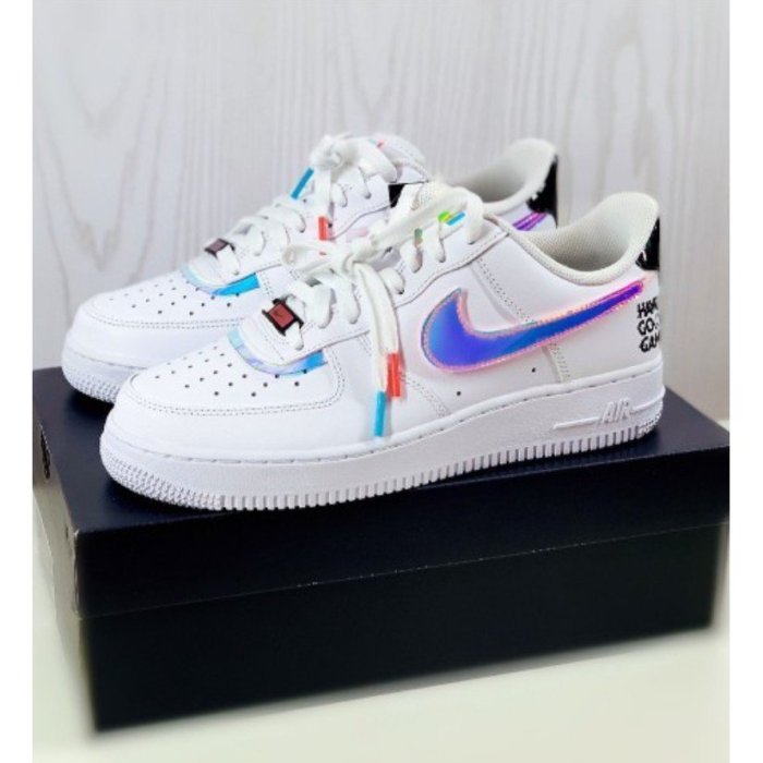 Nike Air Force 1 '07 電玩 英雄聯盟 白 炫彩鐳射 休閒 運動 DC0710-191現貨潮鞋