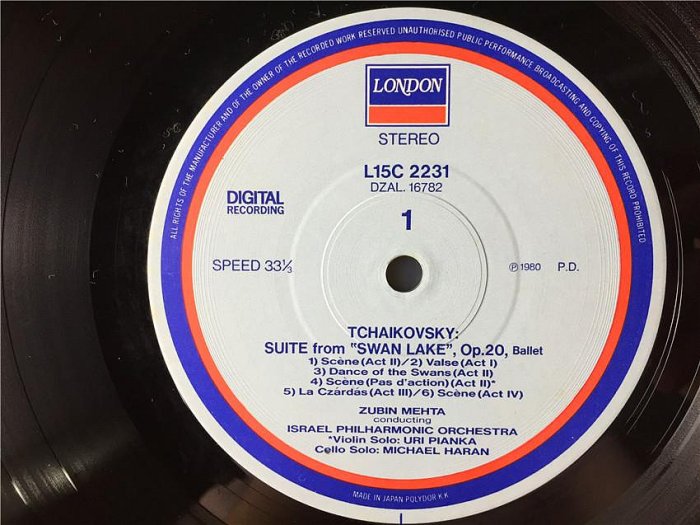 黑膠唱片tchaikovsky swan lake the nutcracker 版黑膠LP S18572