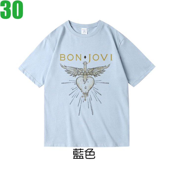 BON JOVI【邦喬飛】短袖搖滾樂團T恤(共7種顏色可供選購) 新款上市購買多件多優惠!【賣場六】