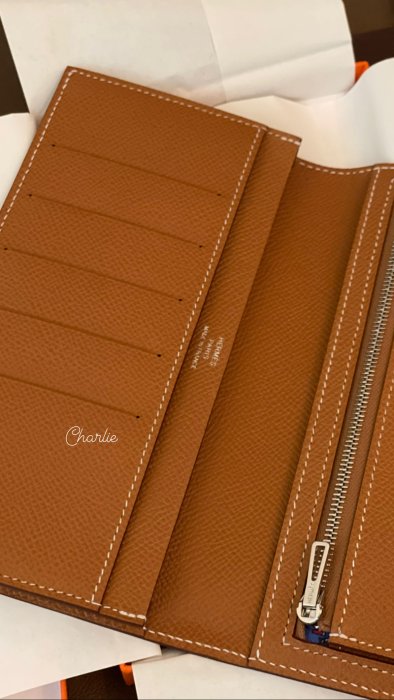 [現貨在台］Hermes Citizen Twill Long Wallet 愛馬仕金棕走白線 絲巾長夾 Bearn平替款 Epsom馬頭絲巾 男女適用