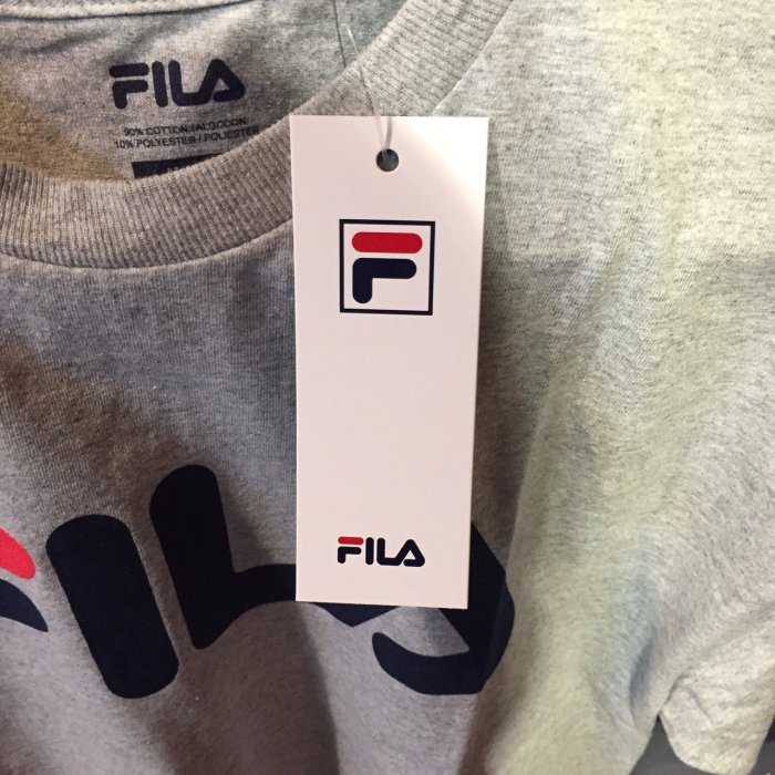 MORE INFO men's fila logo tee shirt BLACL/GERY 現貨+預購