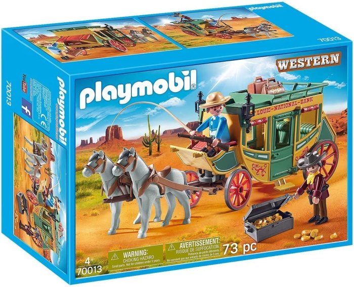 頂溪自取😊全新現貨 Playmobil 70013 摩比人 西部城市馬車 WESTERN 積木 玩具