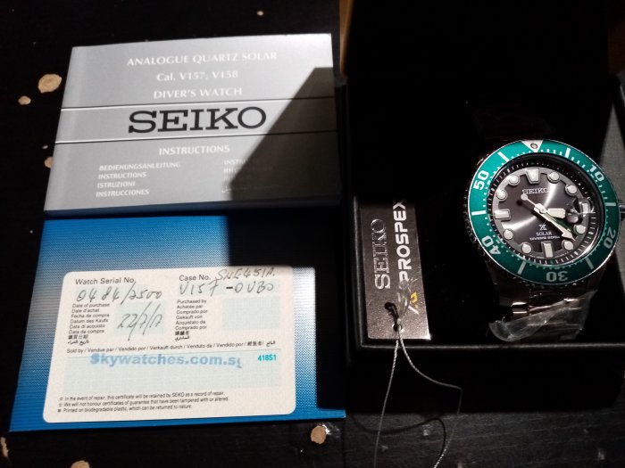 SEIKO精工 Prospex DIVER SCUBA SNE451P1 限量太陽能潛水錶 全新