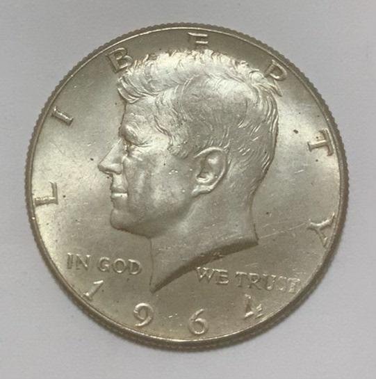 美國肯尼迪銀幣1964年3530