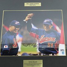 貳拾肆棒球-珍藏品 2006WBC世界棒球經典賽日本代表王貞治 鈴木一朗Ichiro親筆簽名紀念額/限量51