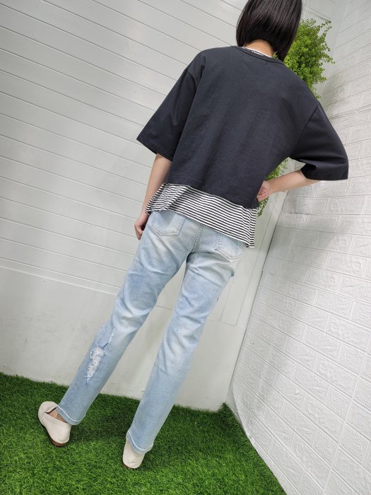 正韓korea韓國進口0cm黑色短版短袖T恤 現貨  小齊韓衣