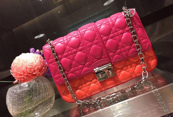 DIOR Miss Dior M0210 PTRI Cannage Bag 中型羊皮迪奧小姐 桃紅 現貨