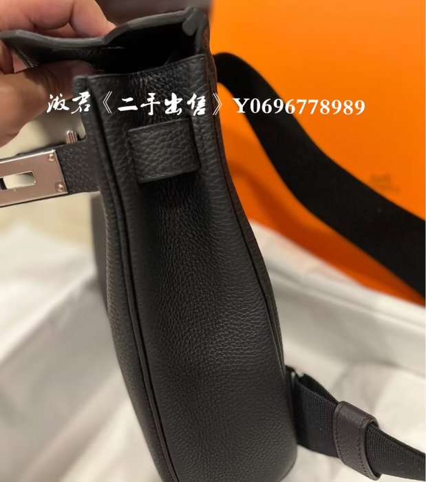 二手出售 Hermès 愛馬仕 hac a dos 黑銀 男女同款 小號 背包