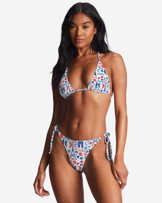 國旗印花亞馬遜泳衣比基尼 女士bikini泳衣 高級感分體游泳衣