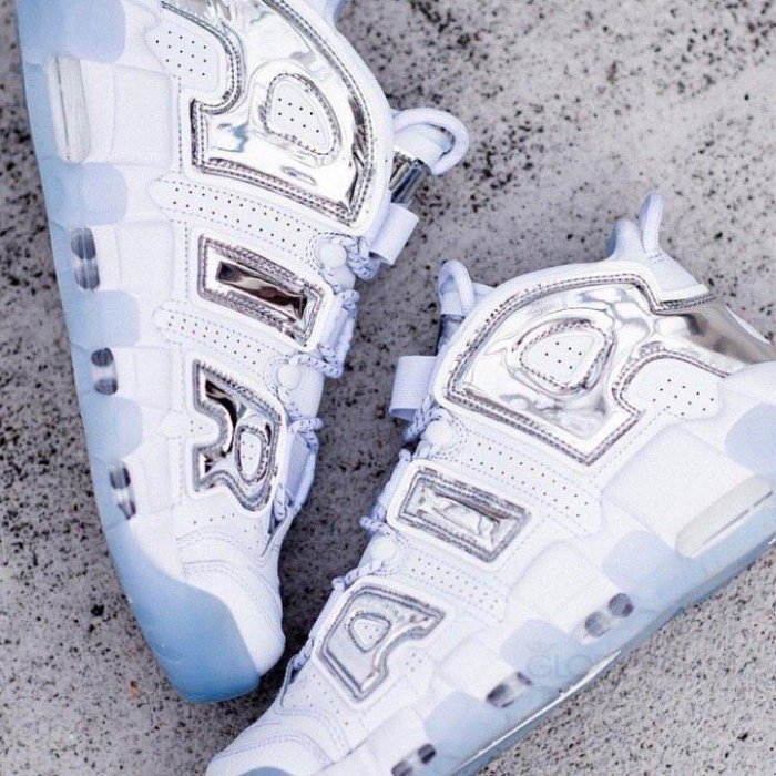 NIKE AIR MORE UPTEMPO Chrome Blue 鉻藍 917593-100【GLORIOUS代購】