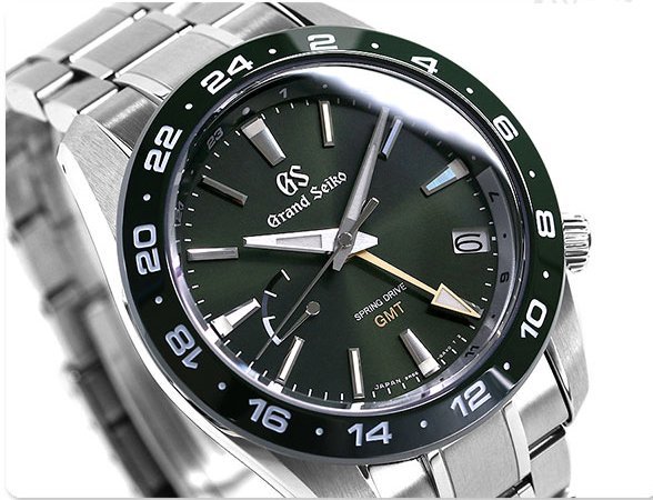 預購 GRAND SEIKO GS SBGE257 精工錶 機械錶 GMT 41mm 陶瓷圈 綠色面盤 鋼錶帶 男錶女錶