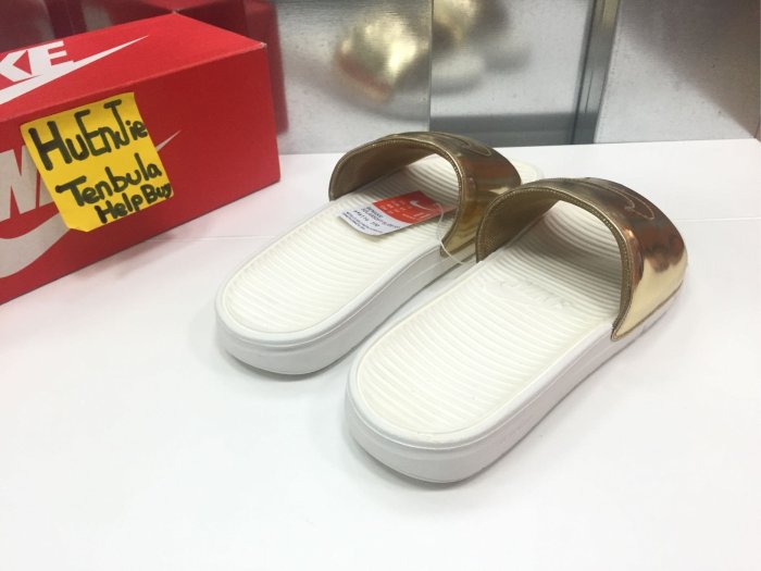 Nike Benassi Solarsoft Slide SP 696116-770 金色 拖鞋 現貨 us11 全新