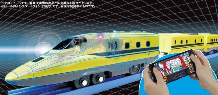 日本TAKARA TOMY 雙攝鏡頭 玩具火車 子彈列車 新幹線 手機連動 過年 尾牙 交換禮物 兒童節 【水貨碼頭】