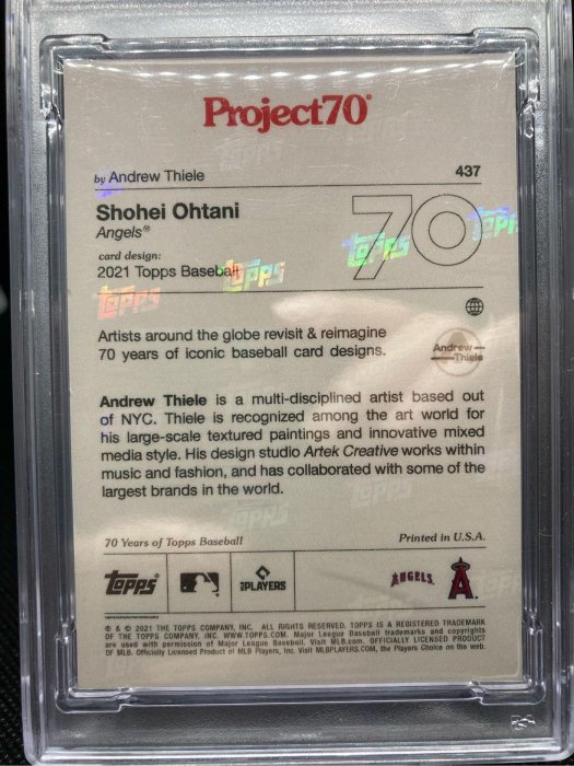 MLB 2021 Topps Project 70 Shohei Ohtani Andrew Thiele #437 PSA 10