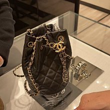 CHANEL 金球水桶包 黑色金鍊