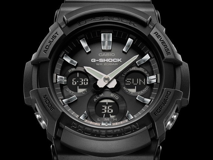 【金台鐘錶】CASIO卡西歐G-SHOCK  強悍多功能運動錶  太陽能電力 GAS-100B-1A GAS-100