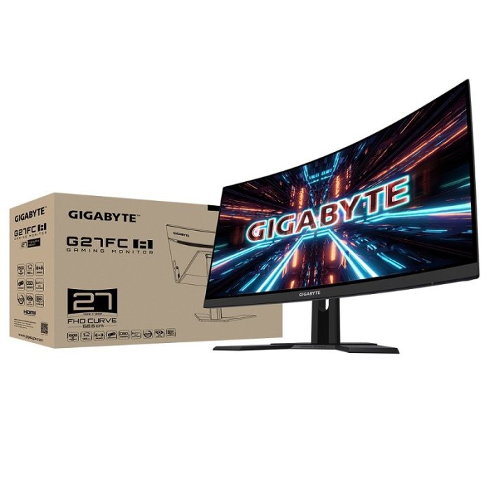 米特3C數位–GIGABYTE 技嘉 G27FC A 27吋曲面電競螢幕/165Hz/G-Sync Compatible