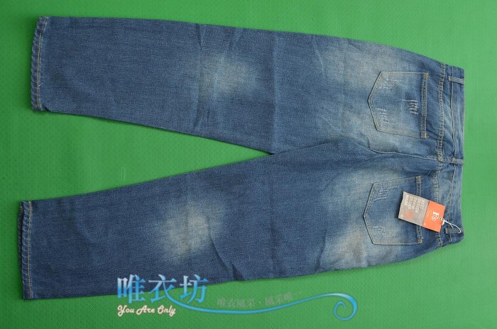 ※唯衣坊※【FS】男 藍色破壞 牛仔褲˙33腰#50783