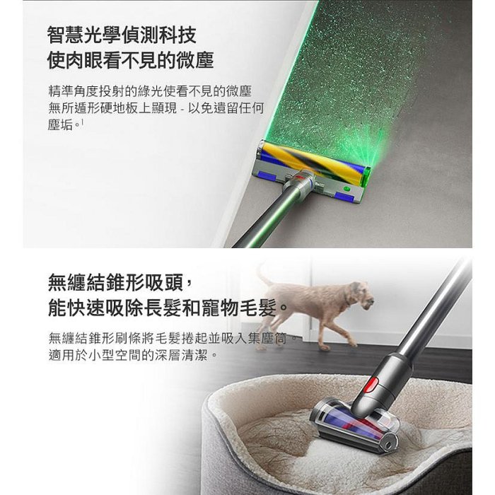 奇機通訊【Dyson-A級福利品】Dyson V12 Detect Slim™ Fluffy 輕量吸塵器 SV34 台灣