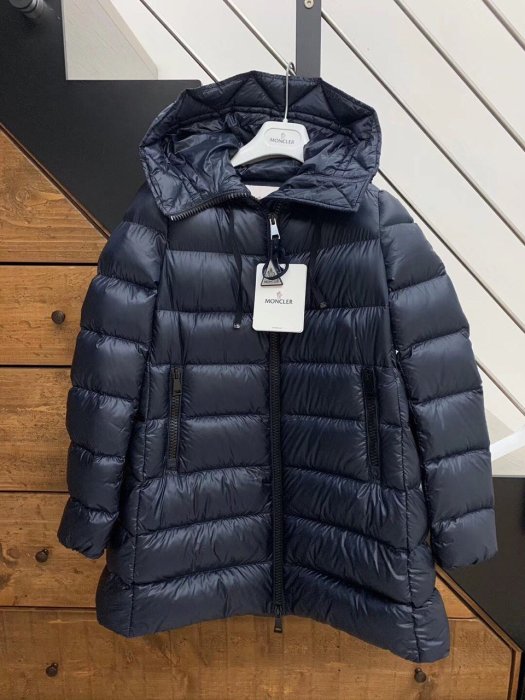 《今日下標分享價、全新真品》Moncler Suyen Jacket 藍黑色/深藍色 中長版羽絨外套、0號