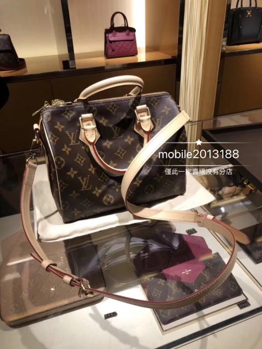 有貨可接 全新正品 LV M41113 波士頓包 枕頭包 醫生包 LV Speedy 25 附長肩帶款 25CM